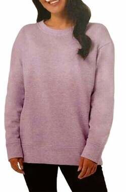32 Degrees Cool Women's Pullover Crew Neck Sweatshirt Top Recycled Cozy Soft M